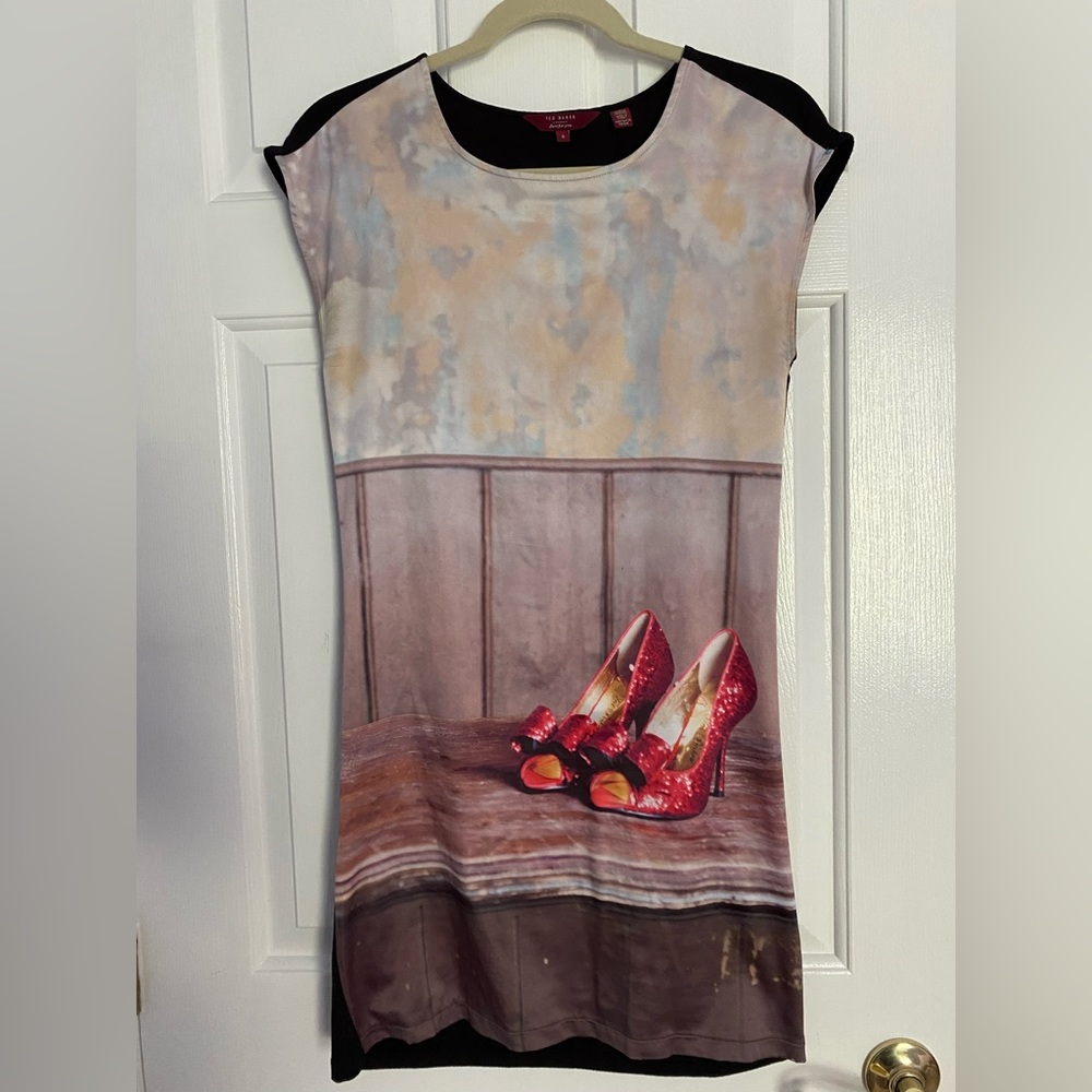 Ted Baker London ruby slipper cap sleeve dress